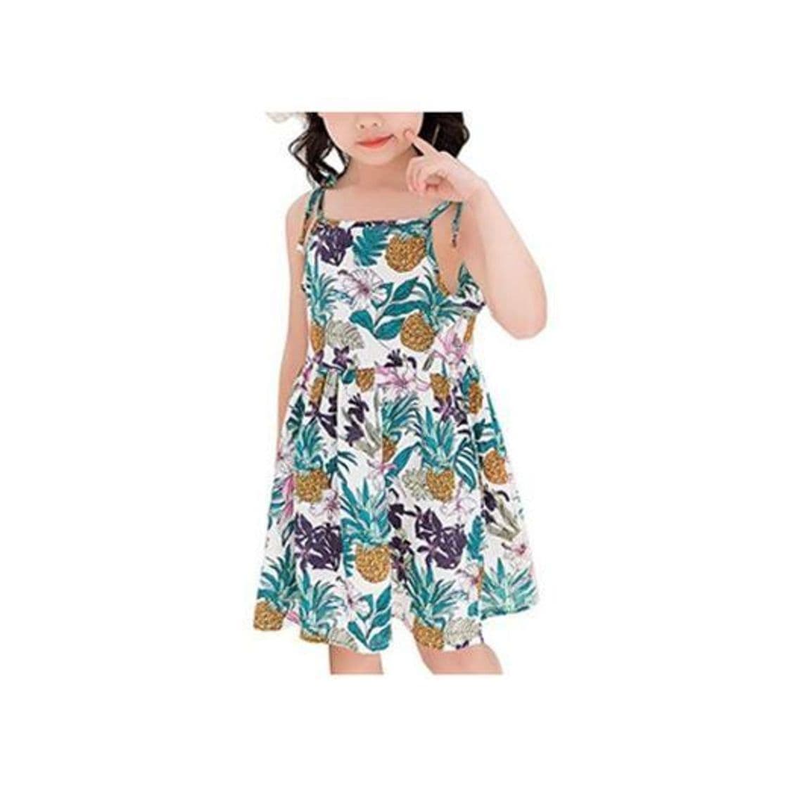 Fashion Vestido de Verano para Bebe Niñas Casuales Algodón Infantil Sin Mangas Chicas Ropa Flores 0 a 4 años