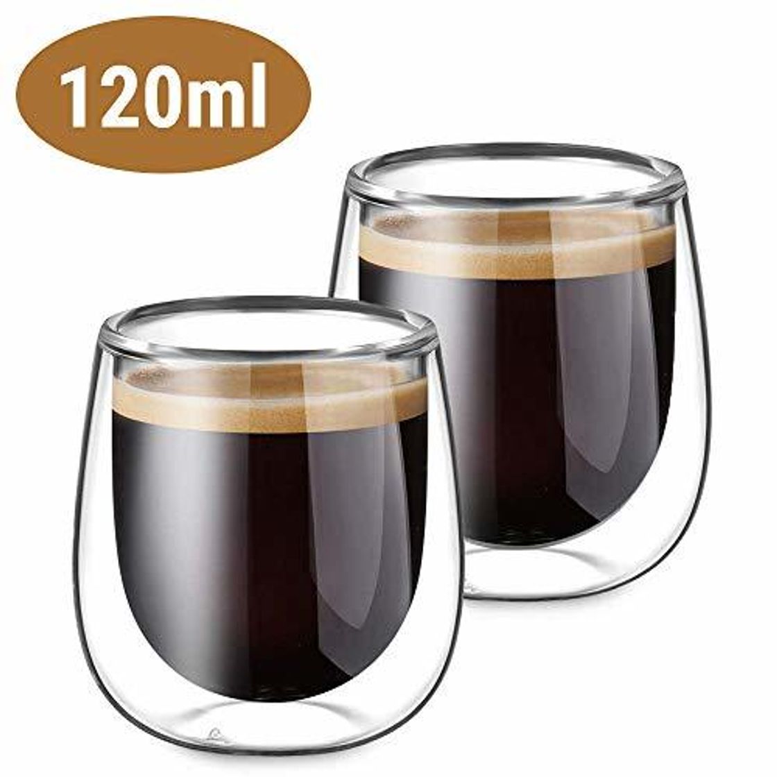 Producto Glastal 2 Piezas Tazas de Cristal Café Espresso Transparente Taza de café