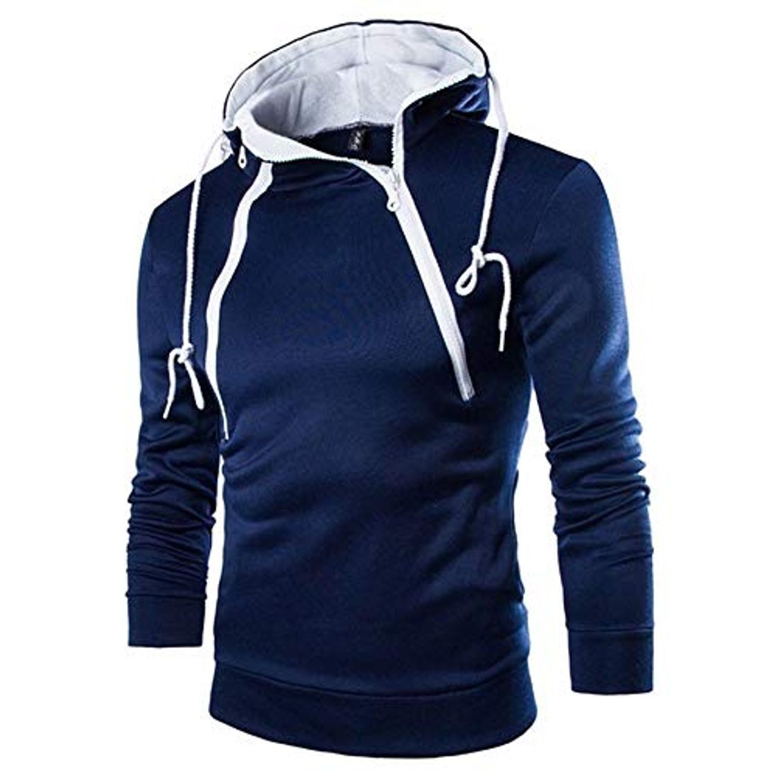 Fashion Overdose Sudadera con Capucha De Manga Larga para Hombre con Cuello Redondo Sudadera con Capucha De PoliéSter con Capucha Negra Top CáLido con Capucha De OtoñO Nueva