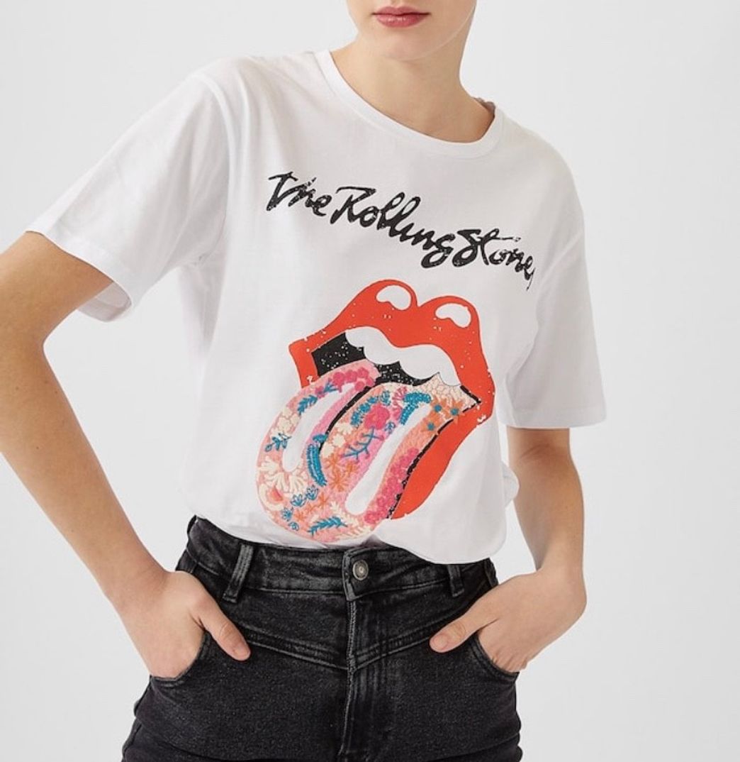 Moda T-shirt autorizada Música dos Rolling Stones 