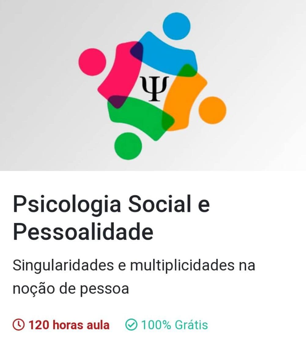 Fashion Curso de Psicologia Social e Pessoalidade.