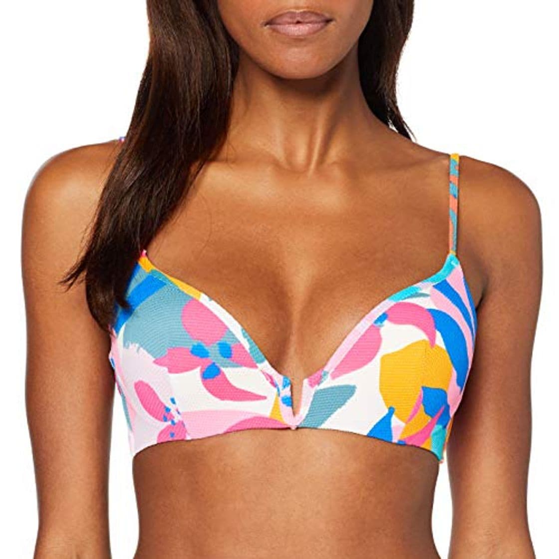 Moda Women's Secret CC Flor Sbup B Tops de Bikini, Gris