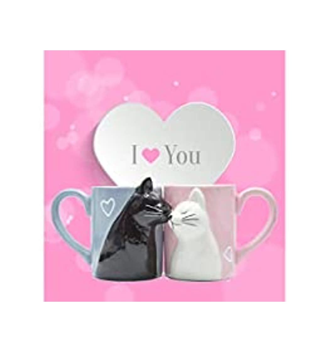 Producto Beso gato Sistema de la taza de los pares del café