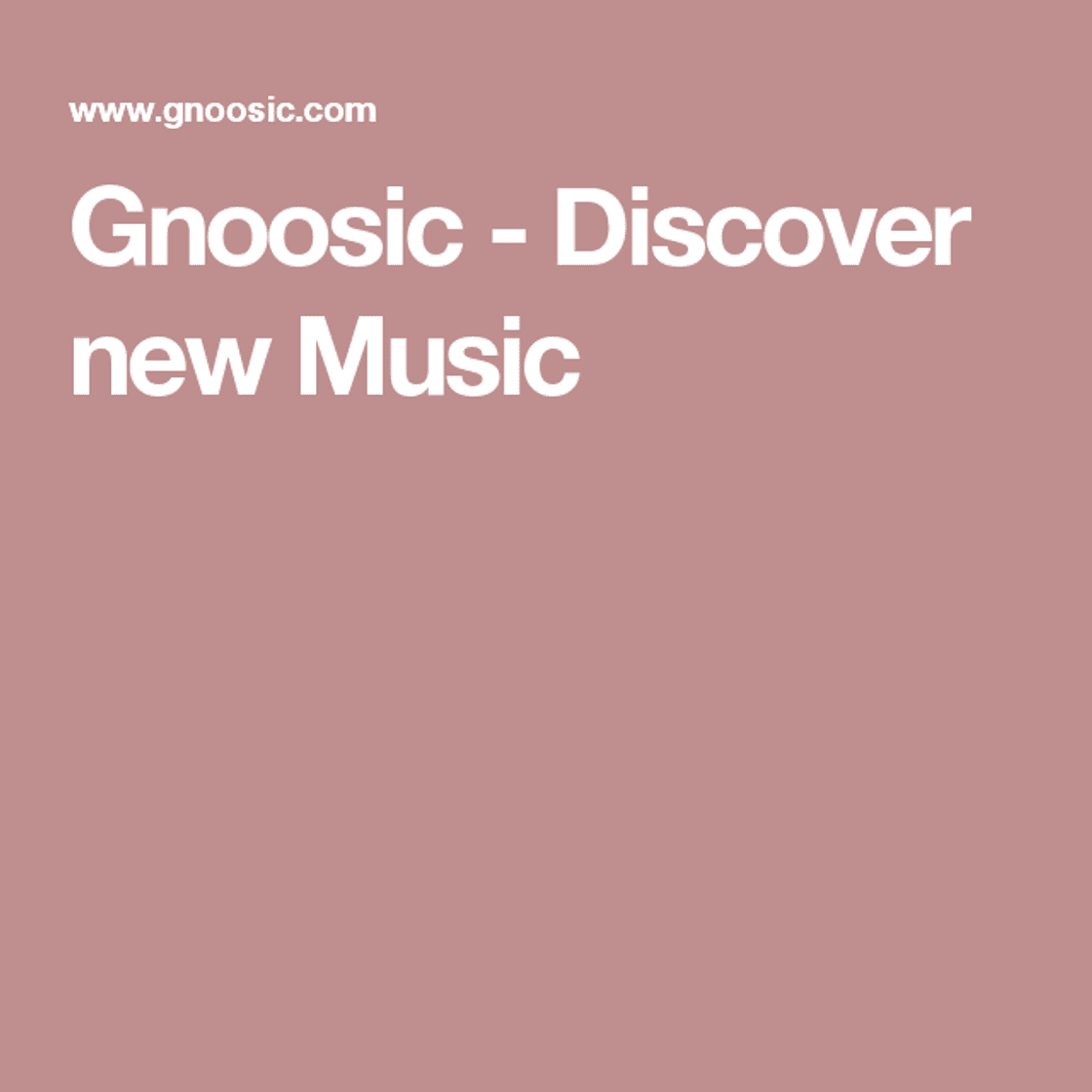 Moda Gnoosic - Discover new Music