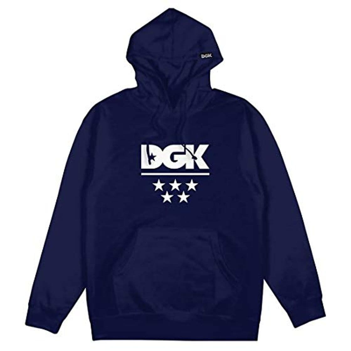 Fashion DGK Men's All Star Fleece Pullover Long Sleeve Hoodie Navy 2XL