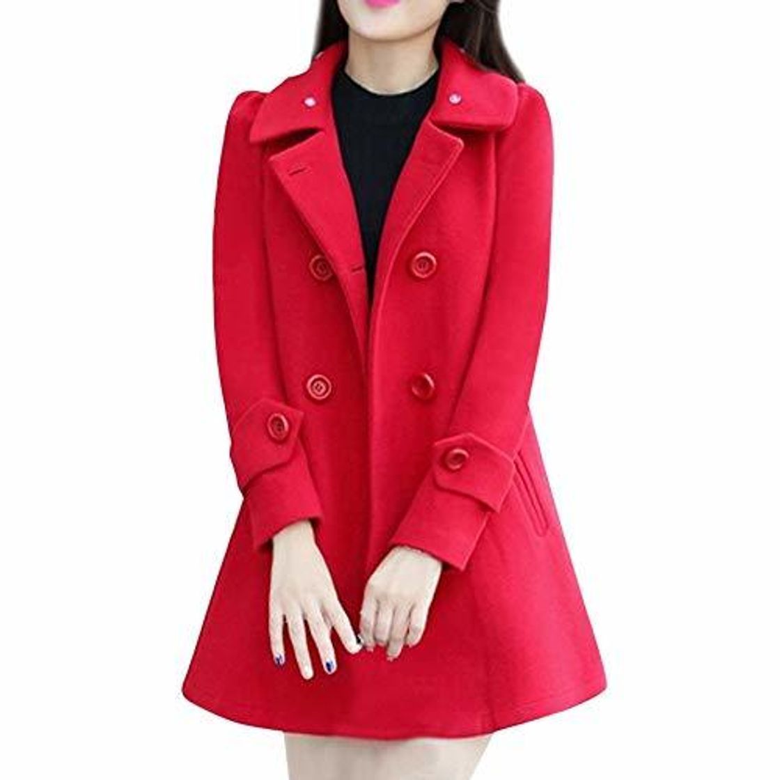 Fashion BBestseller Cárdigan Mujeres Abrigo de Lana Chaqueta Invierno Otoño Largos Slim Color