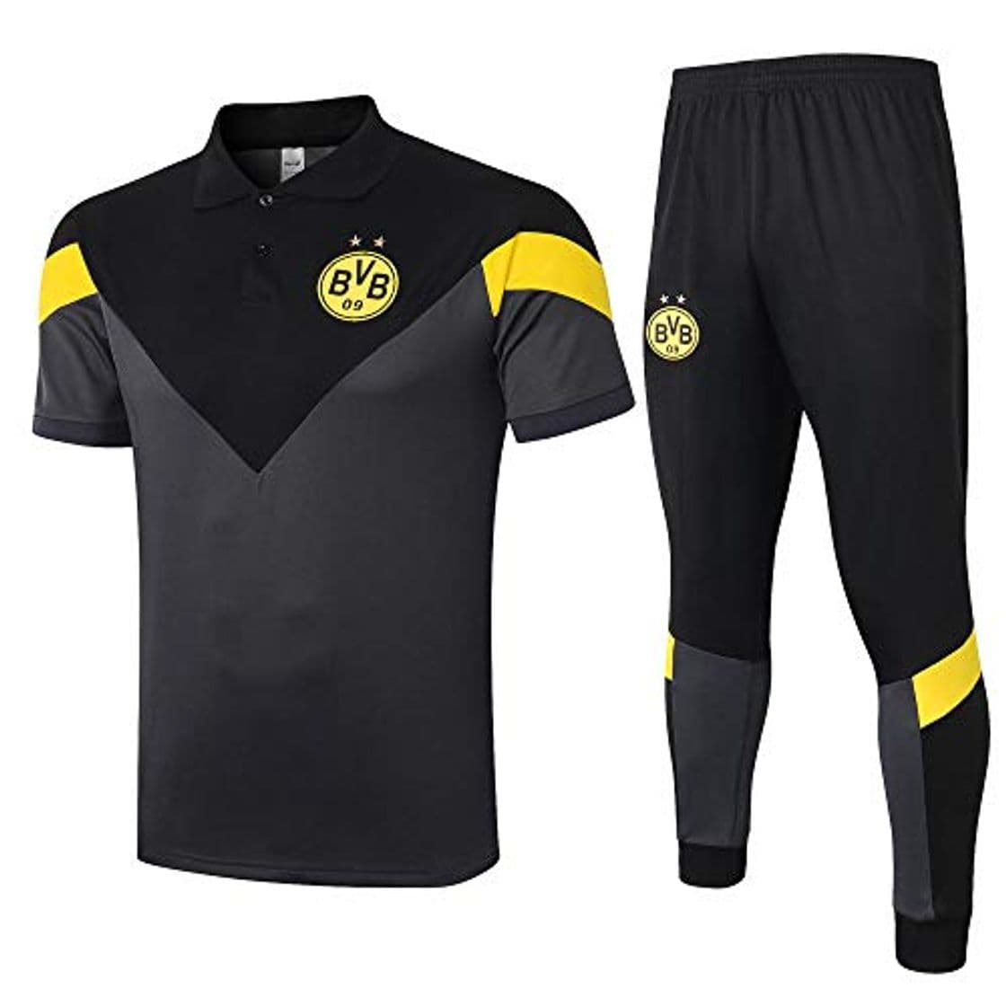 Product Uniforme de Entrenamiento de fútbol Polo Negro Traje de Entrenamiento de Club