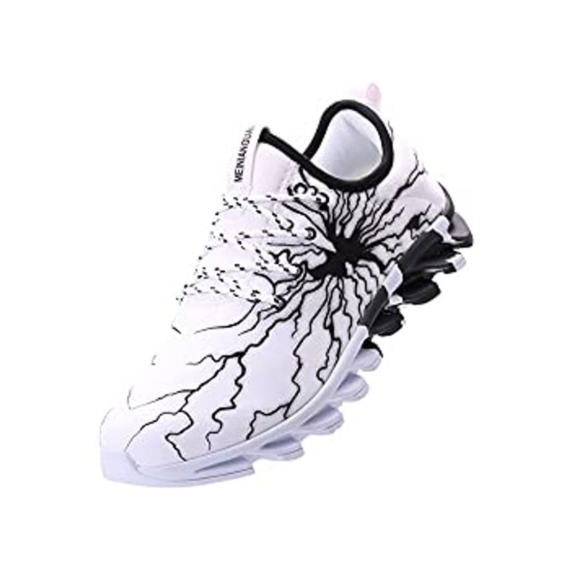 Product BRONAX Zapatos para Correr en Montaña y Asfalto Aire Libre y Deportes Zapatillas de Running Padel para Hombre Blanco Negro 39