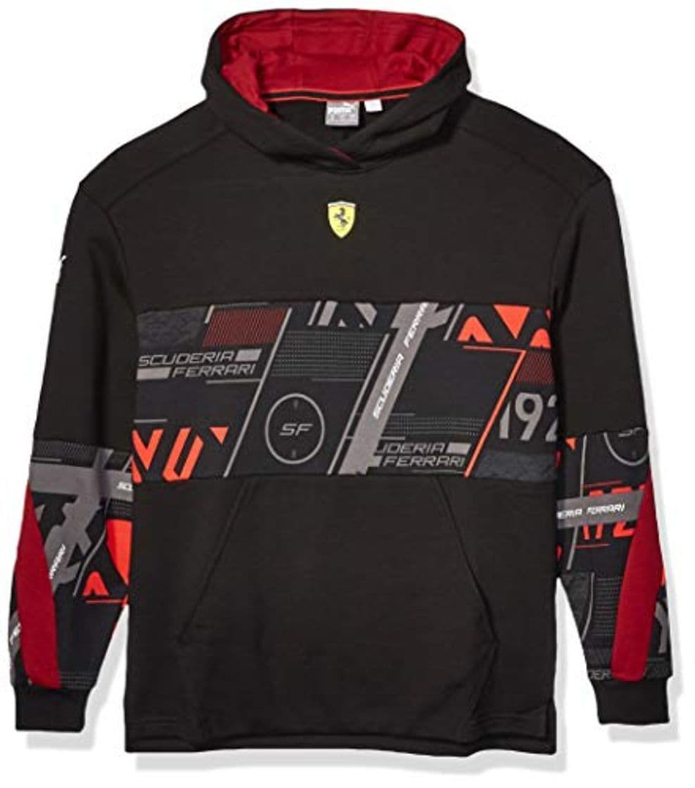 Moda Puma Scuderia Ferrari Street - Sudadera con capucha para hombre, color negro