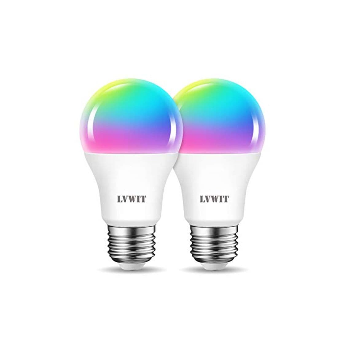 Product LVWIT Bombillas LED Inteligentes WiFi Regulable 8.5W 806 Lm, Lámpara E27 Multicolor