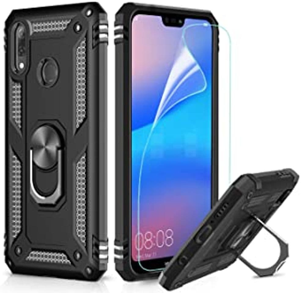 Producto LeYi Funda Huawei Y9 2019 Armor Carcasa con 360 Grados Anillo iman