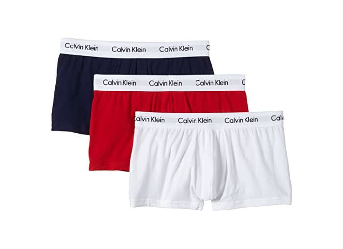 Fashion Calvin Klein Cotton Stretch Low Rise Trunk, Bóxers para Hombre, Multicolor