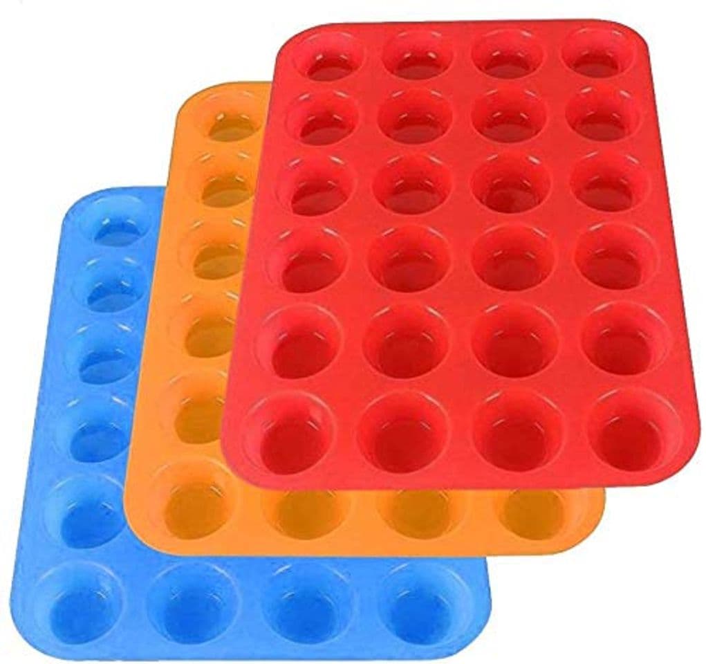 Producto Moldes savarin Moldes individuales para magdalenas Moldes para caramelos Mini paquete de 3    moldes   de silicona para molde de silicona Moldes para hornear Moldes para hornear 24 tazas Molde de sil