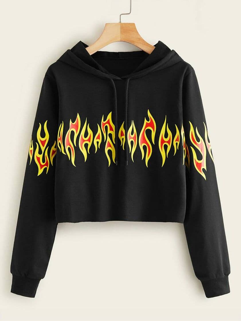 Fashion Sudadera de flamas