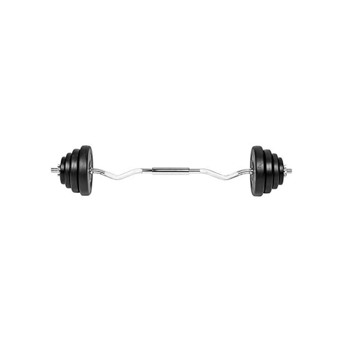 Fitness TecTake Barra Curl Z con Pesas Barra Curva Curvada de haltera SZ