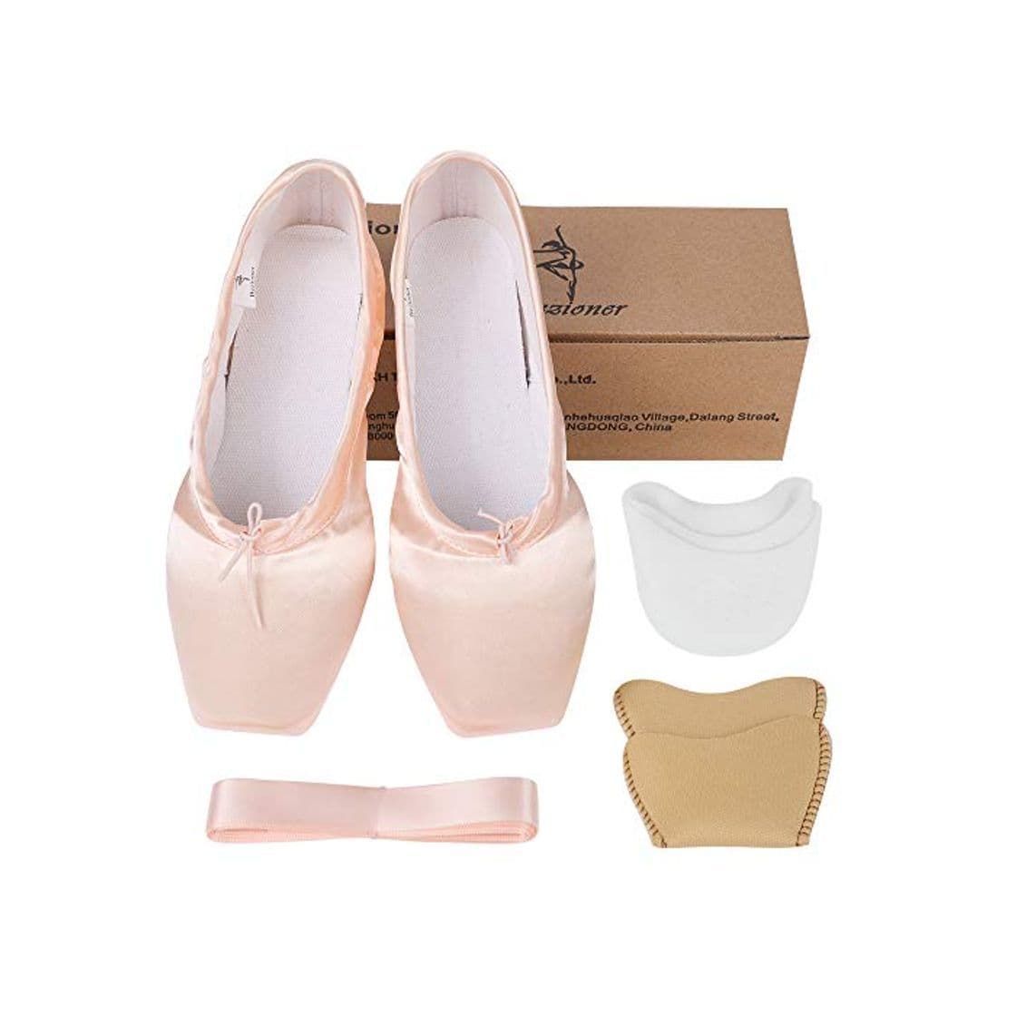 Producto Bezioner-Shop Zapatos de Ballet Niños y Zapatos Adultos Punta con Cintas y