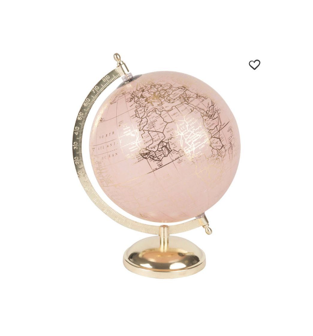 Producto Globo terráqueo mapamundi rosa y dorado 