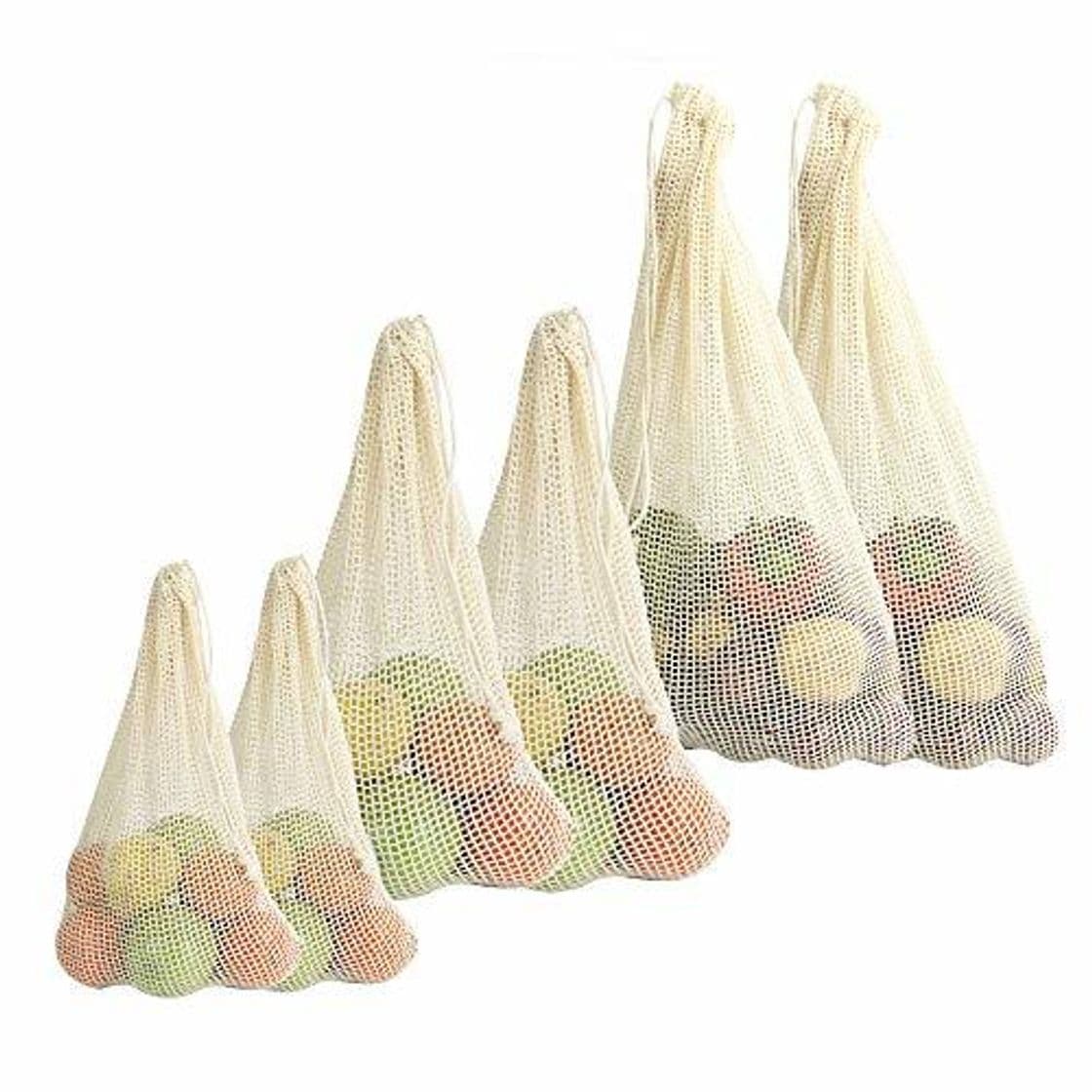 Product Bolsas vegetales de algodón orgánico - Juego de 6