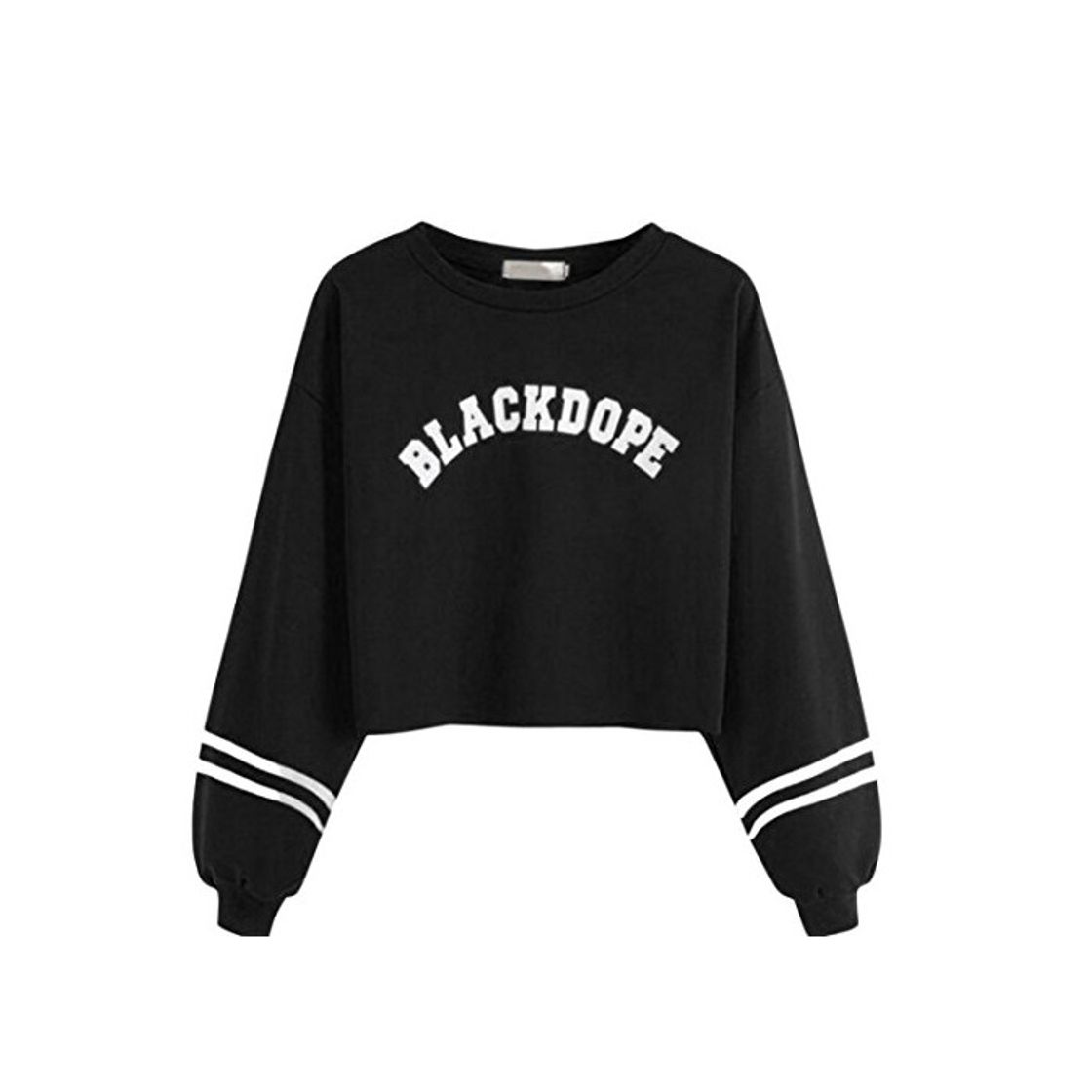 Moda Mujer Sudaderas Cortas, Venmo 2017 Otoño BLACKDOPE Impresión Manga Larga Blusa Tops