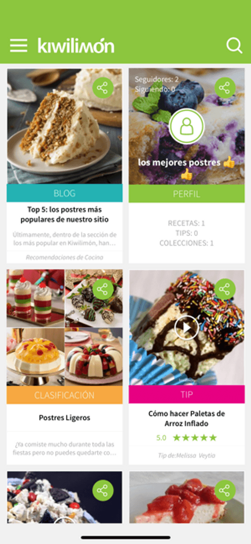 App Recetas Kiwilimón