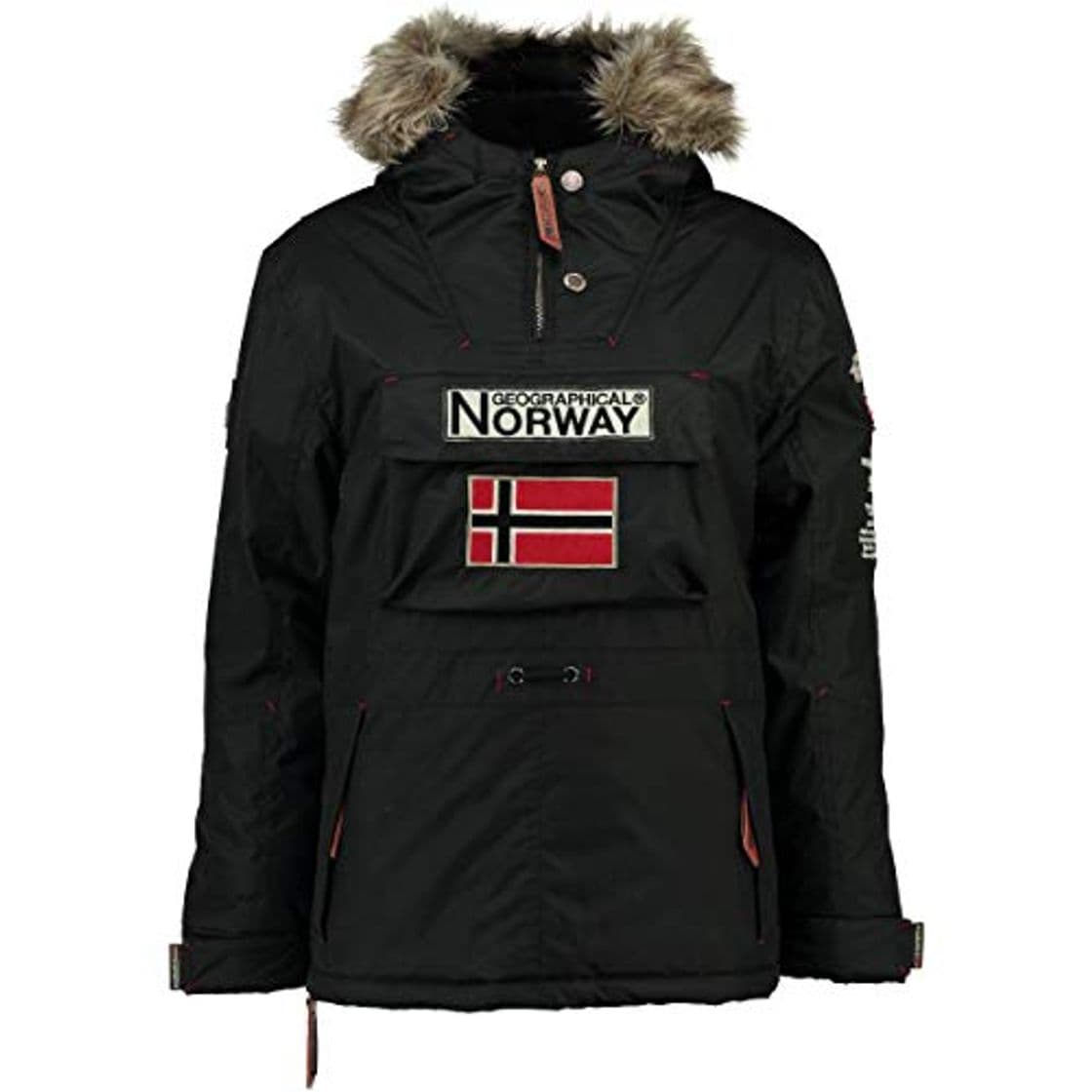 Place Geographical Norway Parka Hombre Boomerang Negro L