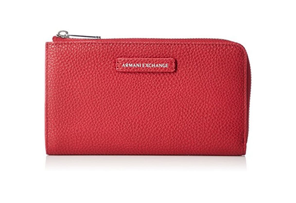 Product Armani Exchange - Pebble PU Round Zip Wallet, Carteras Mujer, Rojo