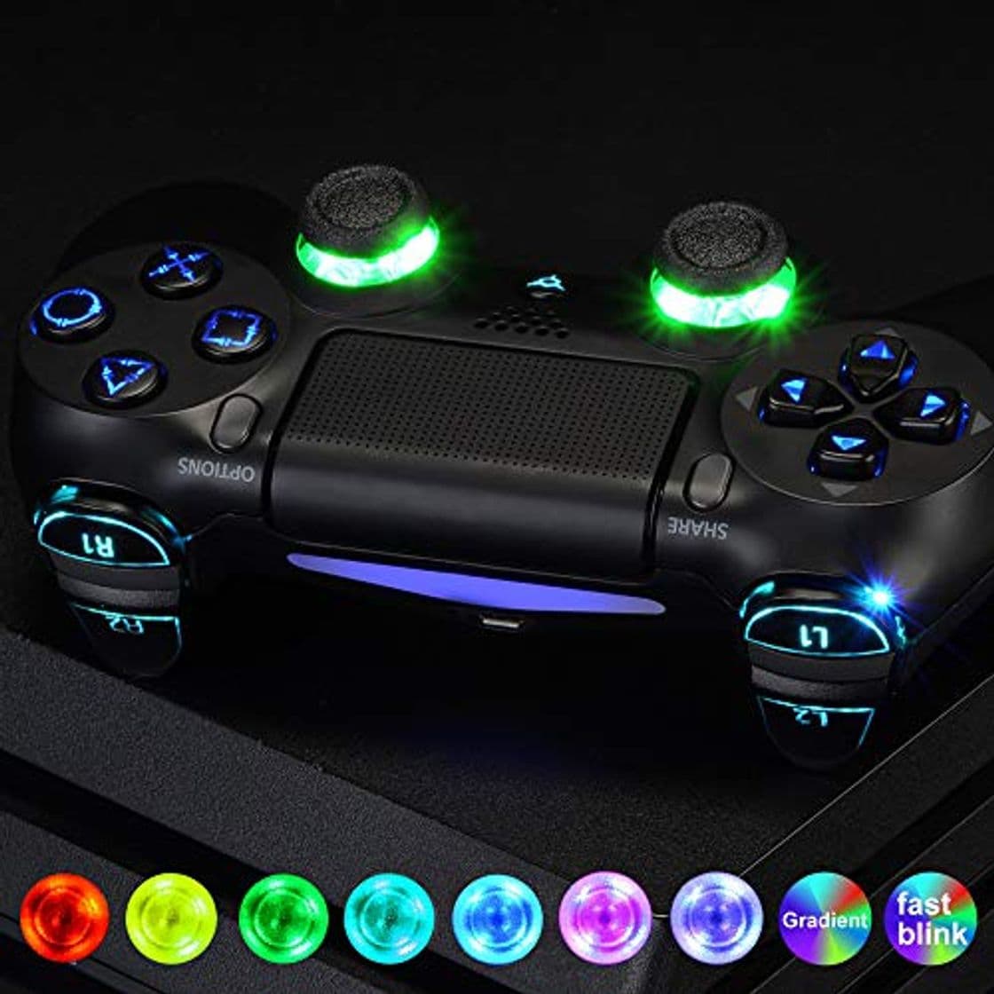 Producto eXtremeRate LED Botones para Mando PS4 Botón de D-pad L1 R1 R2