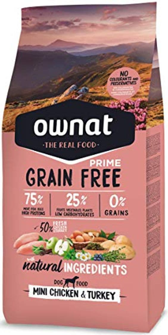 Producto Ownat Grain Free Prime Mini Adult Chicken & Turkey 3000 g