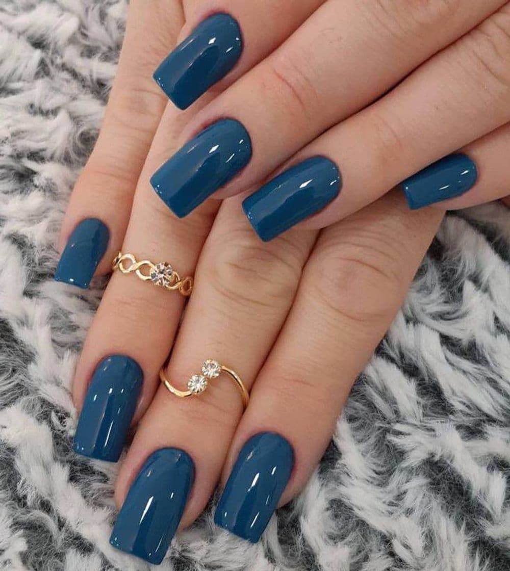 Moda Unhas azul escuro