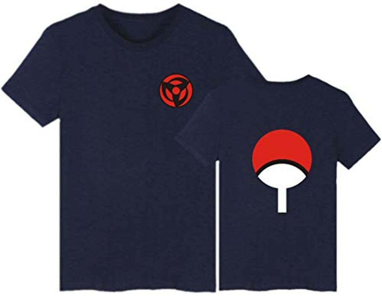 Fashion EMILYLE Hombres Naruto Uchiha Camiseta Top Tshirt Clan Syarinngann Japón Cómico Casual