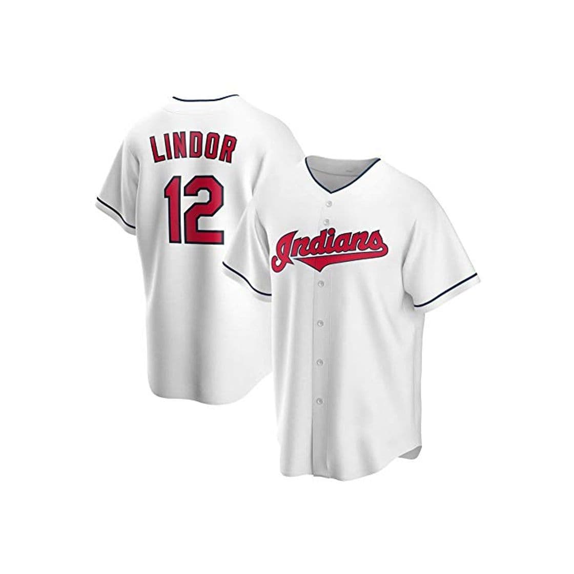 Fashion Jersey de béisbol Cleveland # 12 Lindor para Hombres