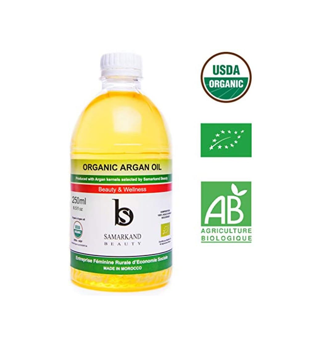 Producto 250 ml Aceite de Argán BIO 100% Puro Primera Presión en Frío