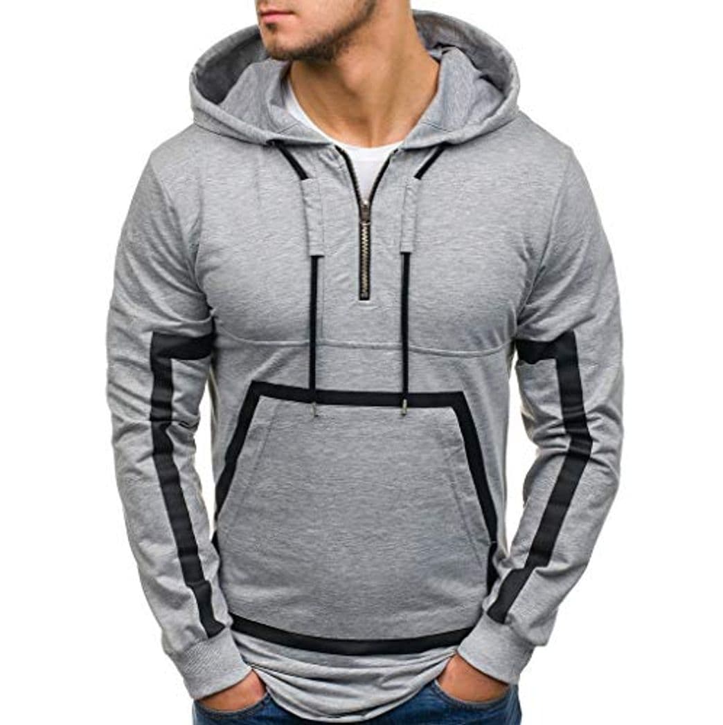 Fashion waotier Sudaderas con Capucha Hombre Jersey de Manga Larga Ropa Deportiva Sudadera Cazadora Blusa