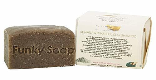 Belleza Funky Soap Algas Marinas y Rhassoul Clay Champú 100% Natural Hecho a