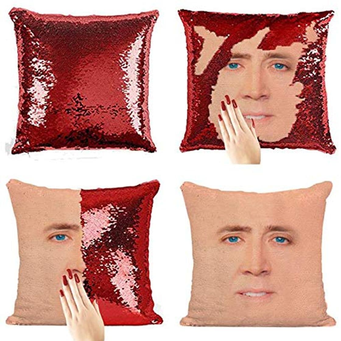 Product Almohada de lentejuelas reversible Nicolas Cage