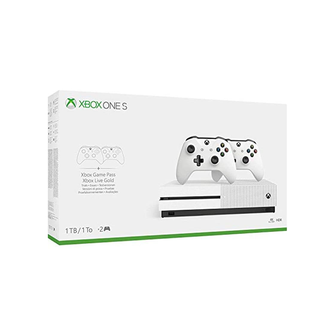 Product Microsoft Xbox One S - Pack Con Consola 1 TB, 2 Mandos