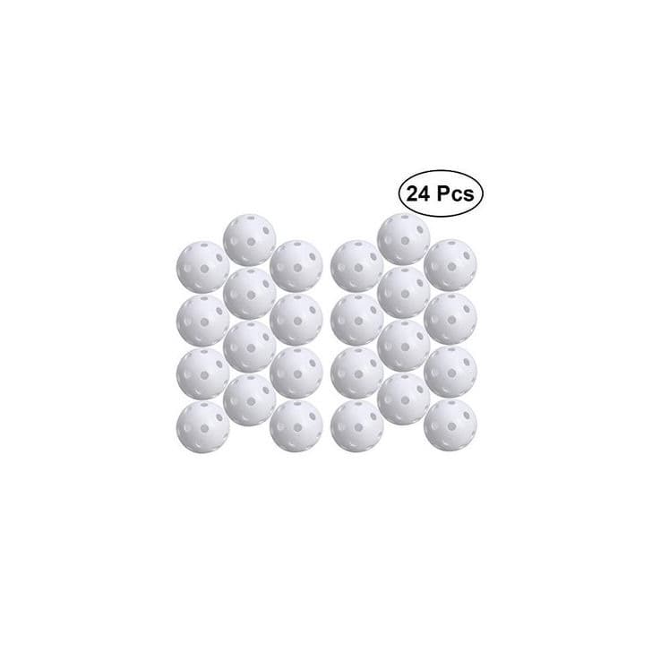 Product STOBOK 24pcs Bolas de Juego Perforadas Bolas de Deportes de Entrenamiento de