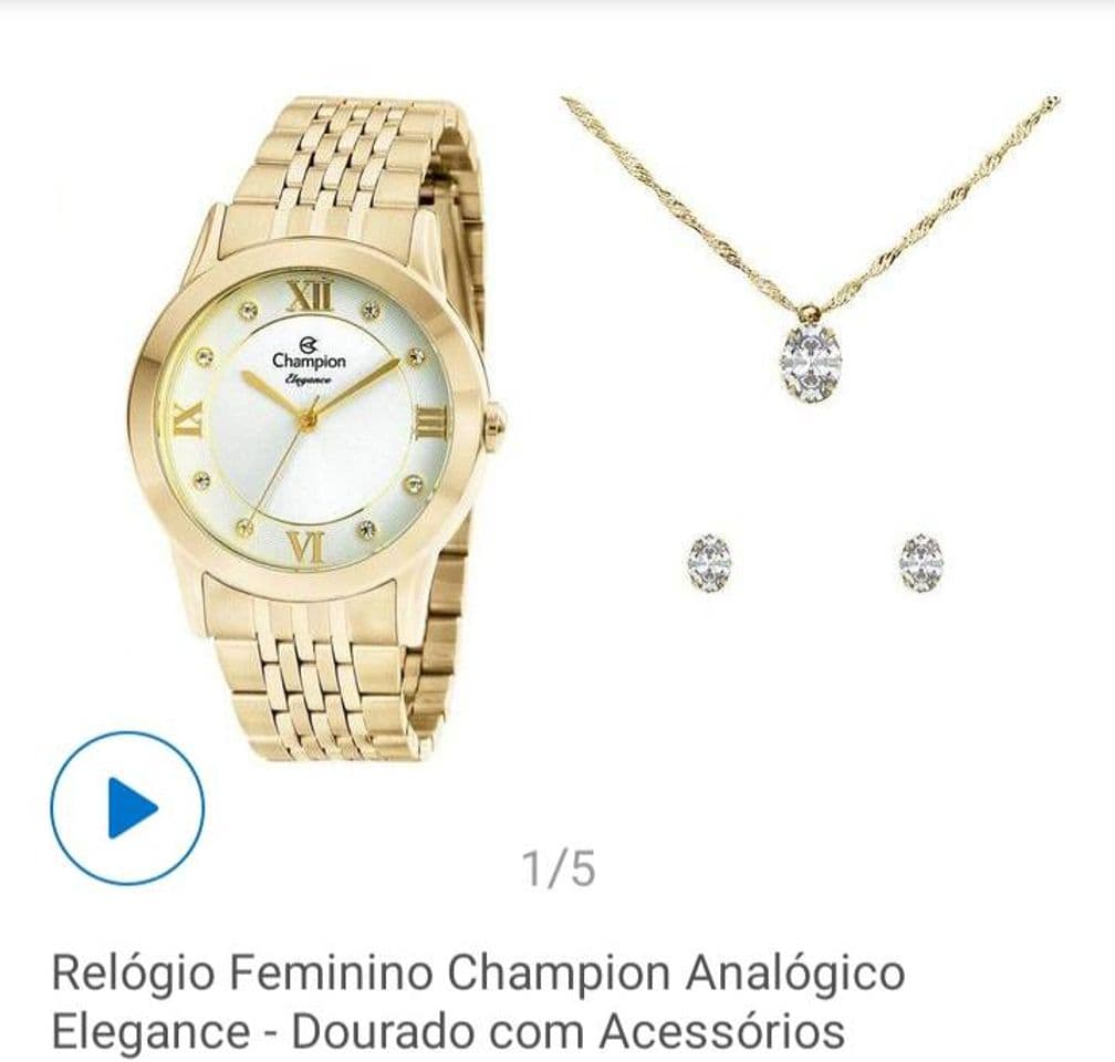 Fashion Relógio Feminino Champion Analógico Elegance - Dourado com ...