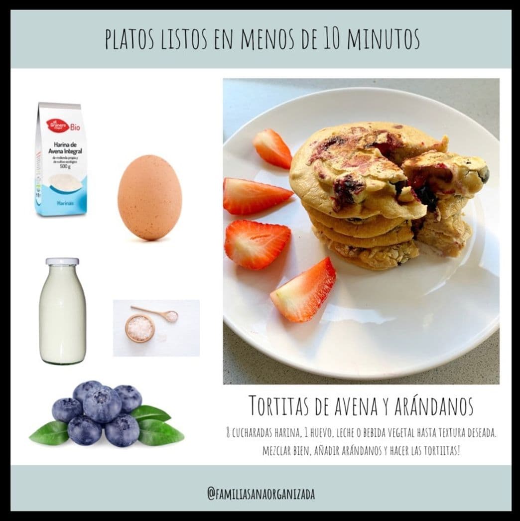 Moda Tortitas de avena y arándanos