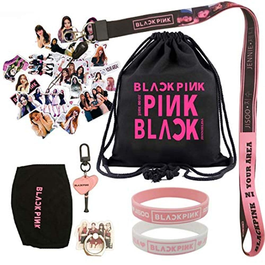 Product Juego de regalo Blackpink para Blink: 1 bolsa de cordón Blackpink