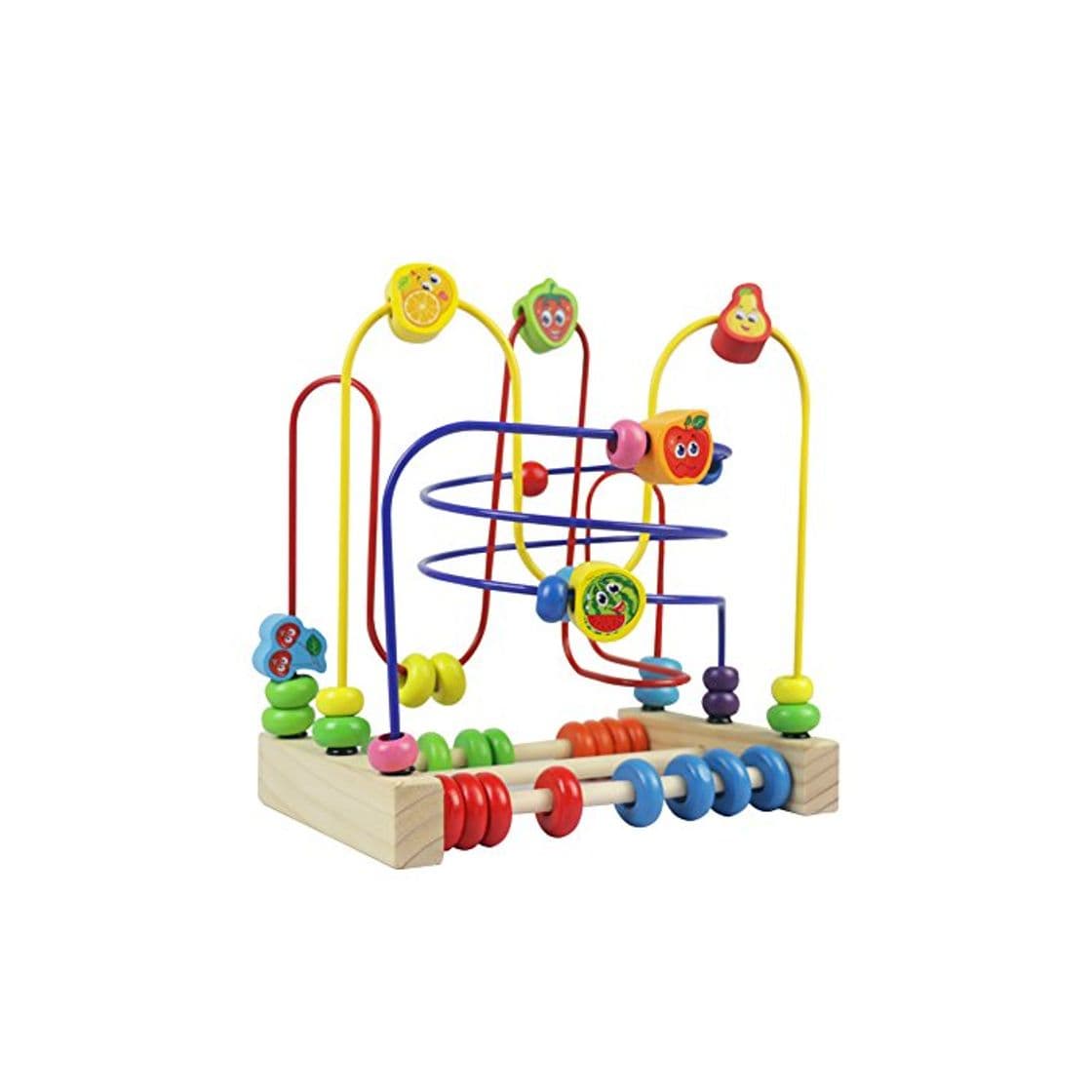 Product Laberinto Madera Abaco Frutas Juguete Abalorios Madera Cuentas de Maze Cube Juegos Educativos Para Niños 3 4 5 6