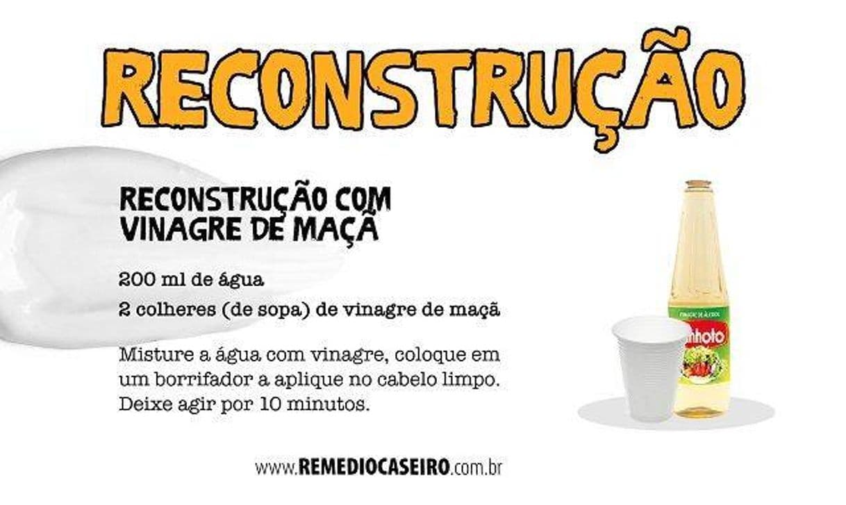 Moda Reconstrução com vinagre 🤔