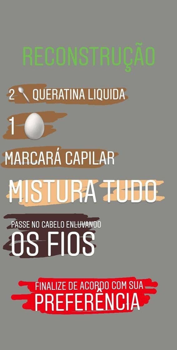 Moda Reconstrução capilar 