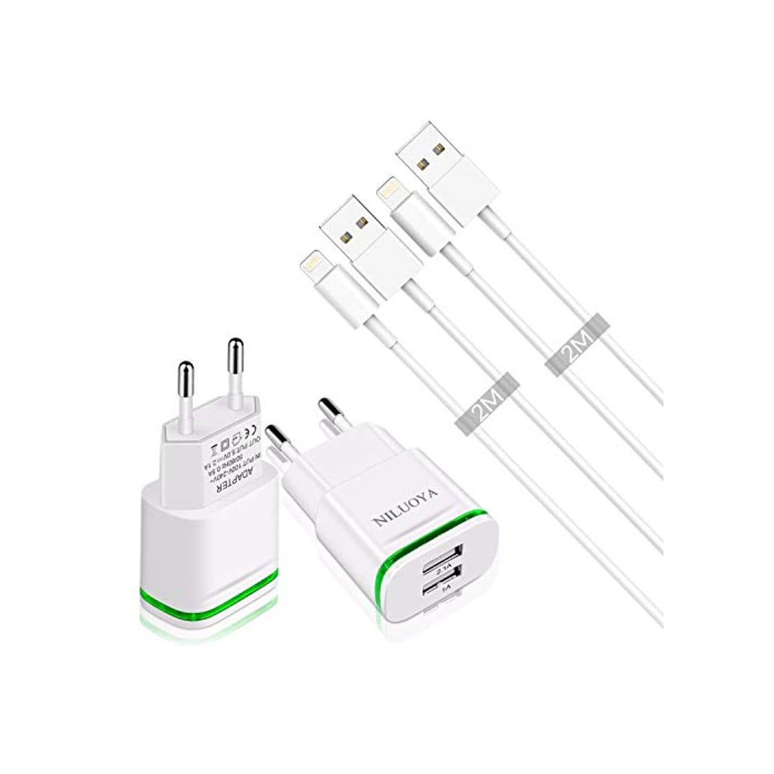 Producto Niluoya Cargador Phone, 4-Pack 2.1A