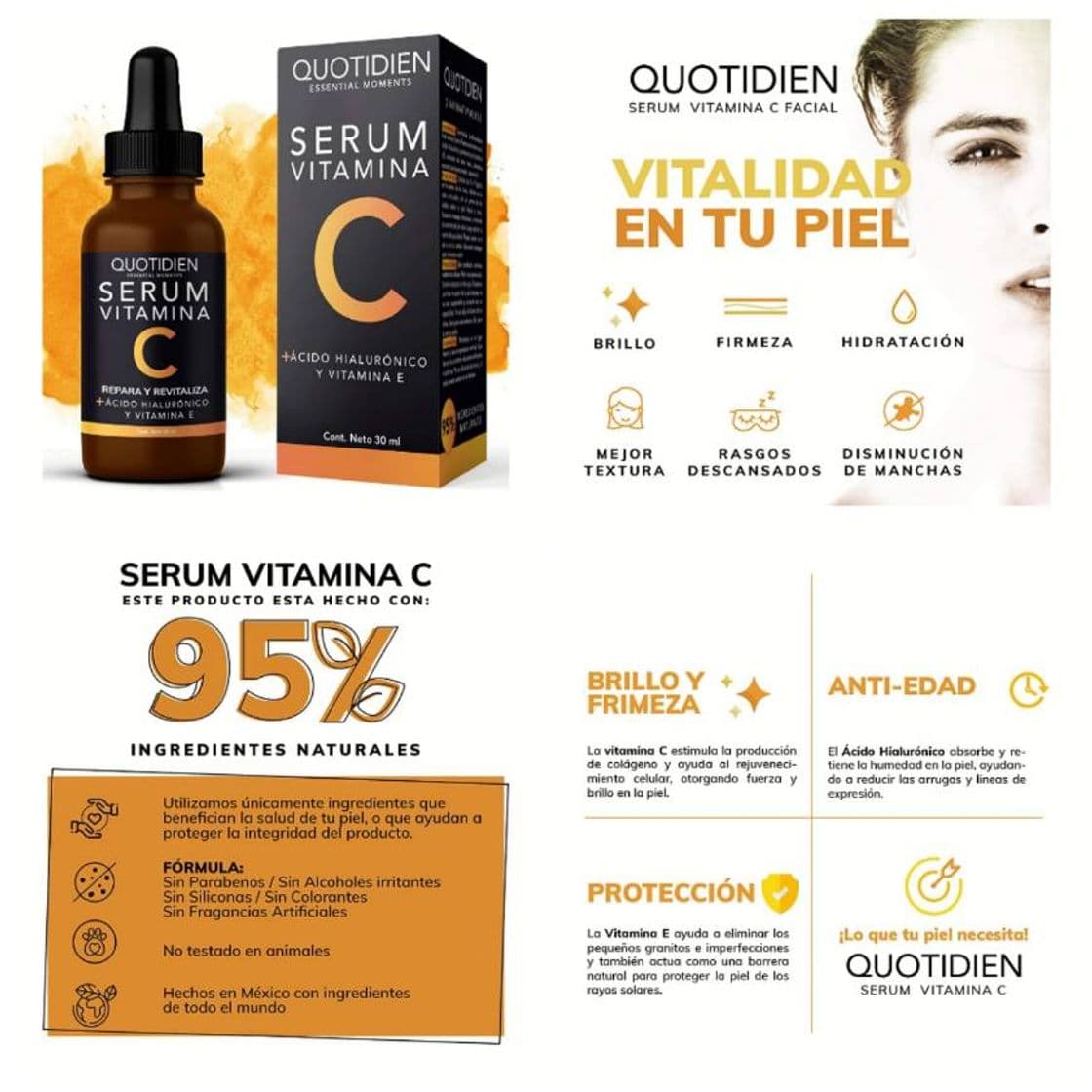 Fashion 💠Serum vitamina C y ácido hialurónico