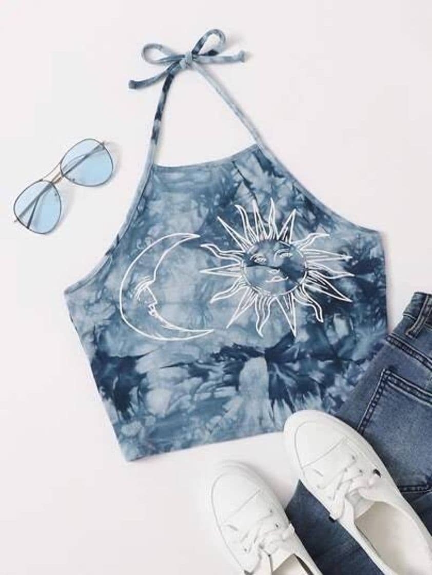 Moda 💠Top halter sol y luna🌞🌛