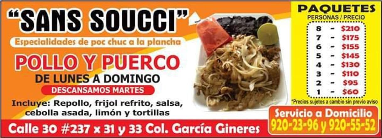 Restaurantes "SANS SOUCCI"