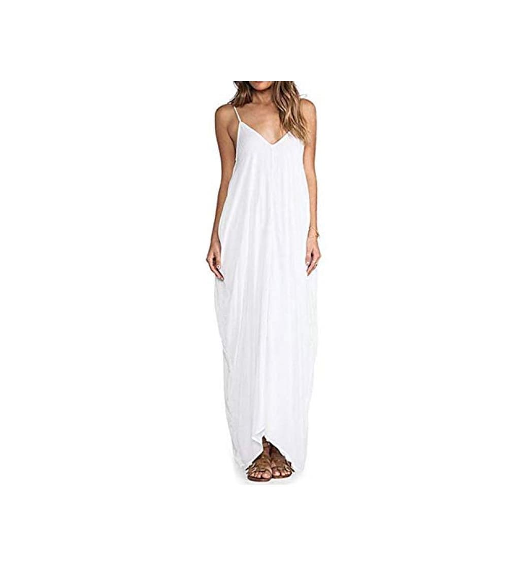 Product ZANZEA - Vestido largo de verano para mujer con cuello en V