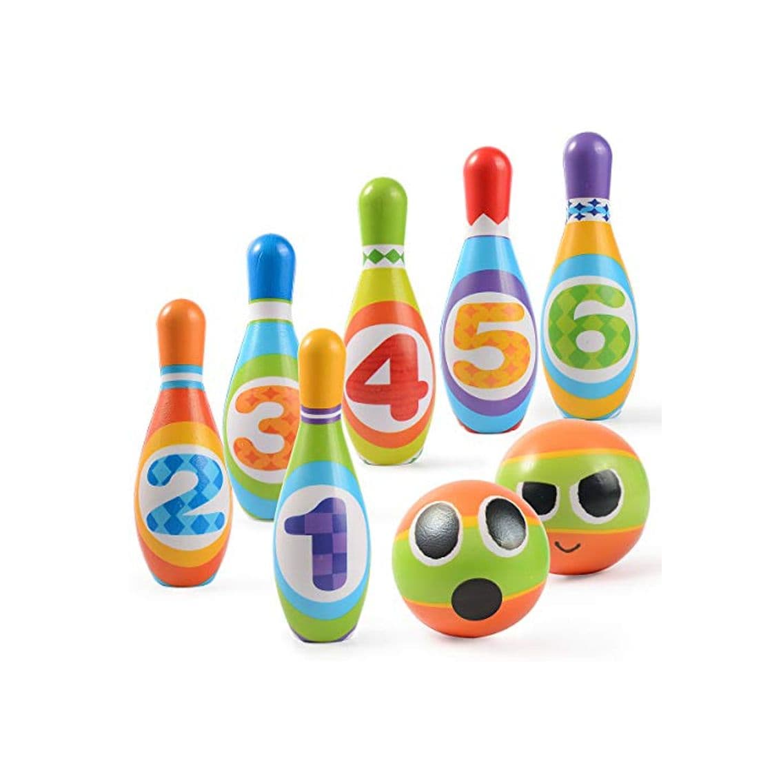 Product Ulikey Juego de Bolos para Niños con 6 Alfileres y 2 Bolas,