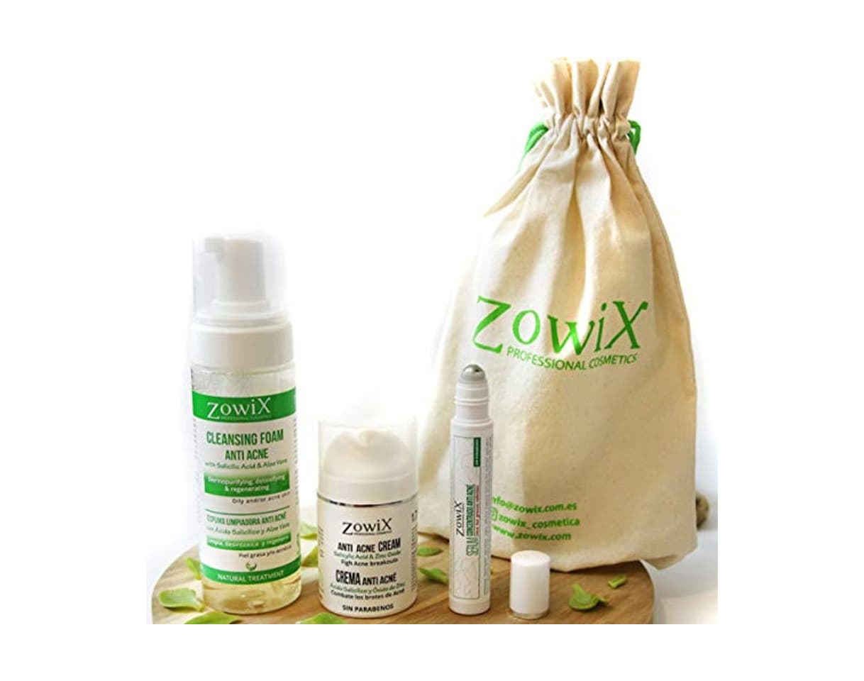 Producto Zowix. Tratamiento Antiacne. Pack completo contra el Acne facial